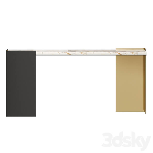 Baker Wrap Console Marble Top