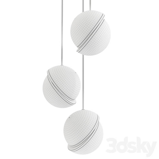 Mini Crescent 3 Piece Chandelier Suspension