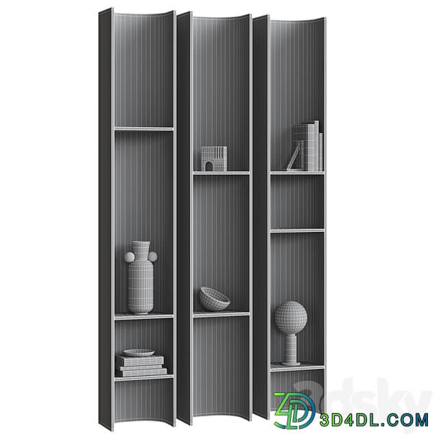 Vertical rack shelf