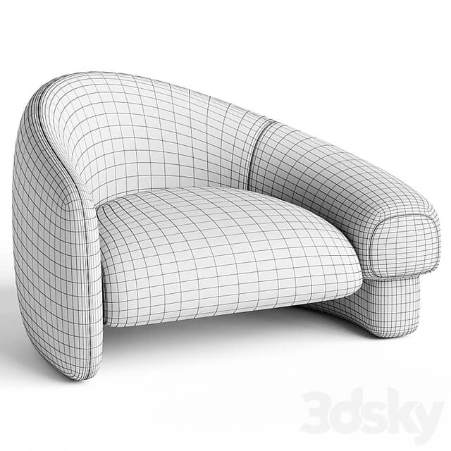 Raphael Navot Acrostic Overlay Armchair Left
