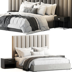 RH Modena Vertical Channel Panel Fabric Platform Bed 