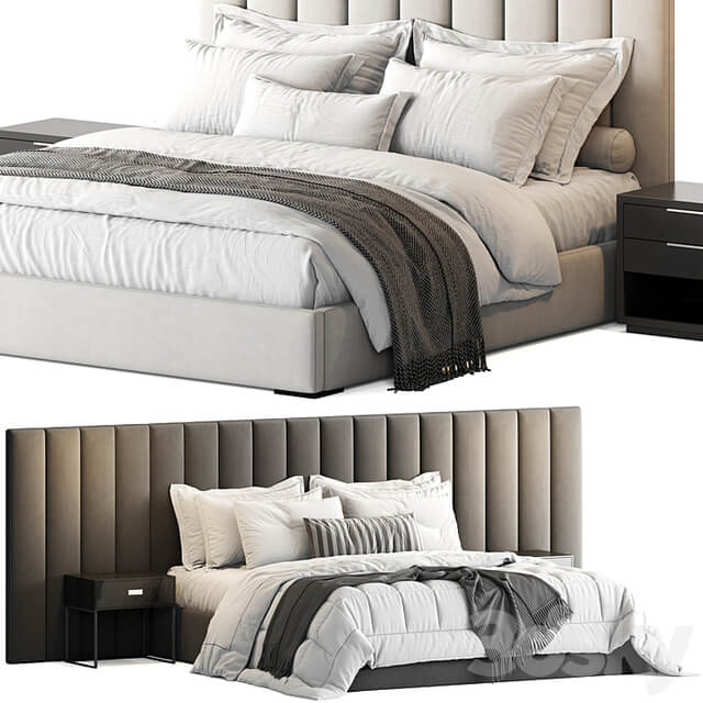 RH Modena Vertical Channel Panel Fabric Platform Bed