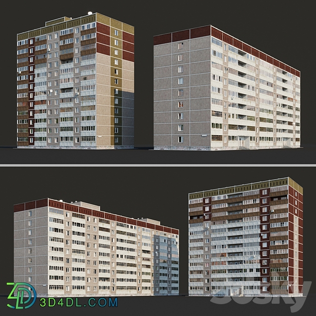 Multi storey residential building (12 floors and 9 floors)