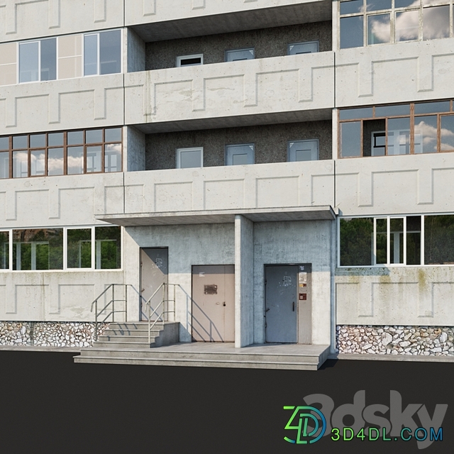 Multi storey residential building (12 floors and 9 floors)