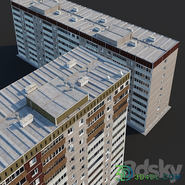 Multi storey residential building (12 floors and 9 floors)