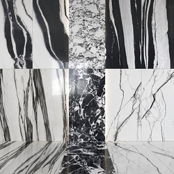 Architectural Design Floorgres B and W Marble miniset 
