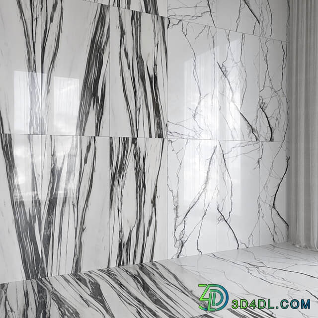 Architectural Design Floorgres B and W Marble miniset