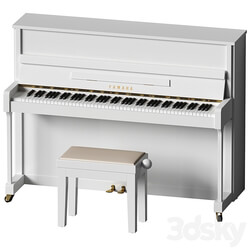 Yamaha b2 PE White piano with bench 