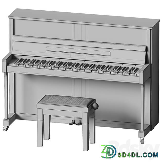 Yamaha b2 PE White piano with bench