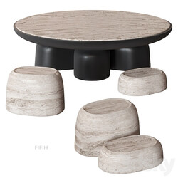 FIFIH coffee table Travertine HOMMÉS 
