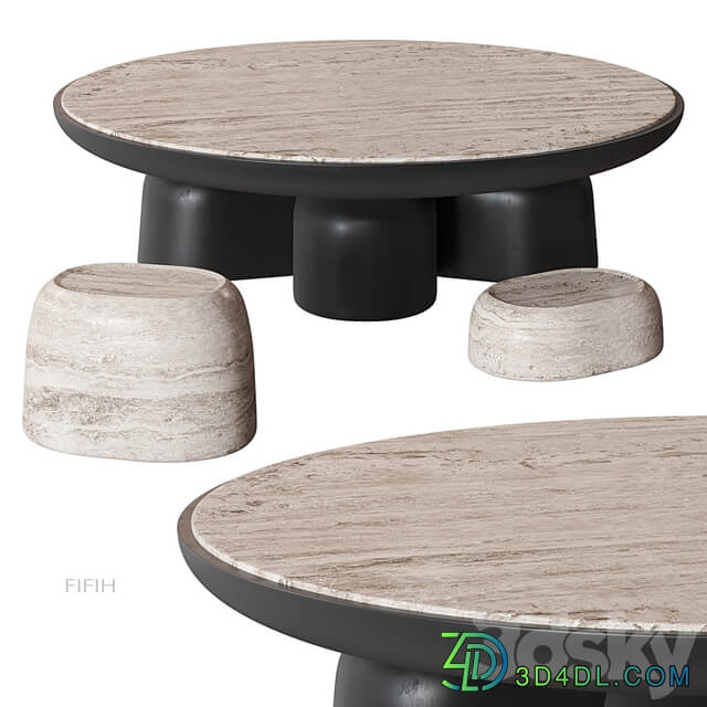 FIFIH coffee table Travertine HOMMÉS