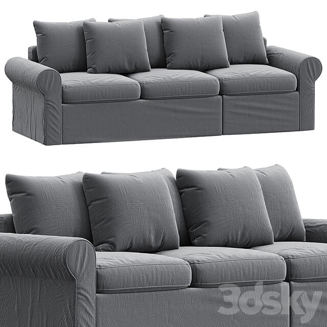 HARLANDA Sleeper sofa, Ljungen medium gray IKEA