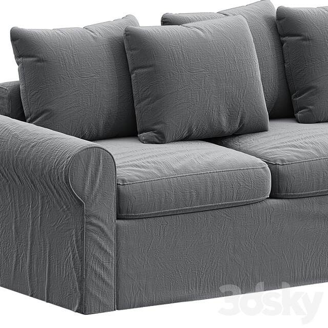 HARLANDA Sleeper sofa, Ljungen medium gray IKEA