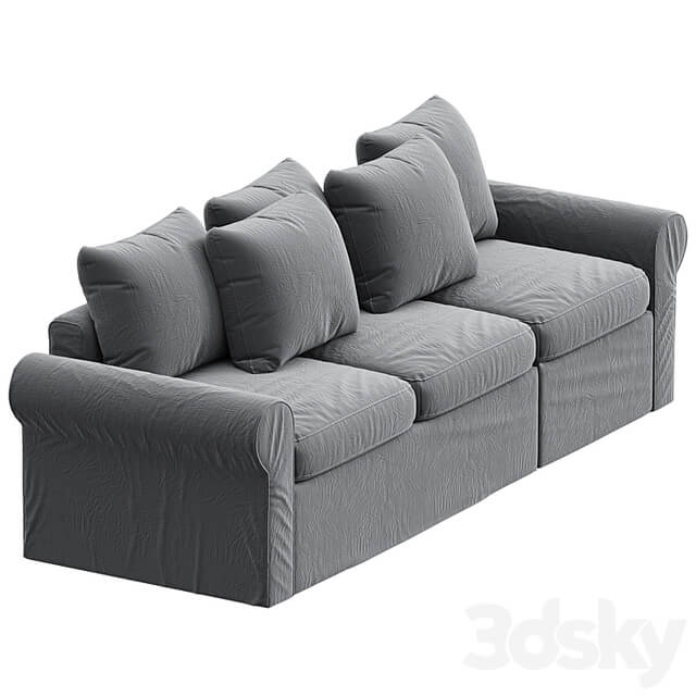 HARLANDA Sleeper sofa, Ljungen medium gray IKEA