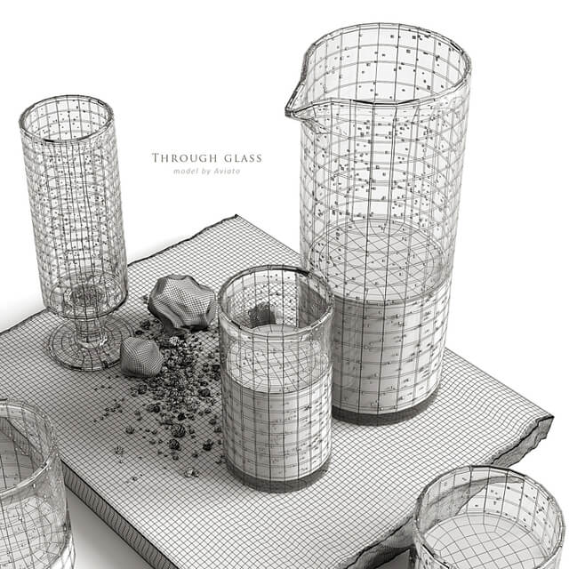 through glass
