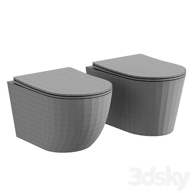 Wall hung toilet bowl Aquanet Atago and Cetus