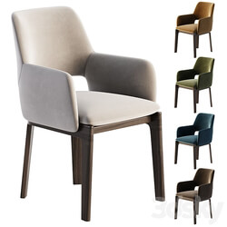 DEVON Chair with armrests By Molteni & C. 