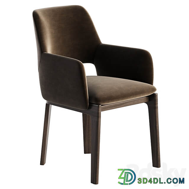 DEVON Chair with armrests By Molteni & C.