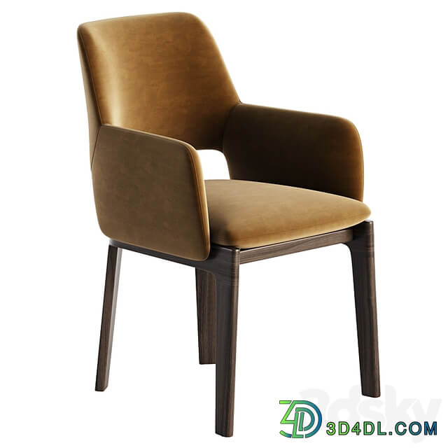 DEVON Chair with armrests By Molteni & C.