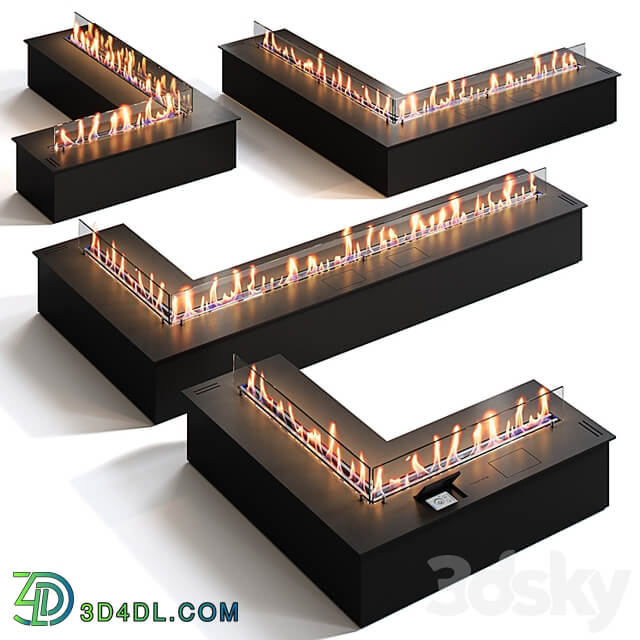 Biofireplaces SmartFire L Corner from Biograte