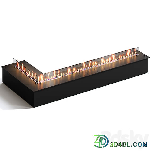 Biofireplaces SmartFire L Corner from Biograte