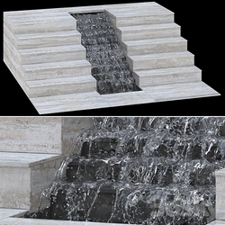 Waterfall fountains stairs 007 