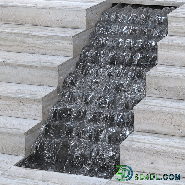 Waterfall fountains stairs 007