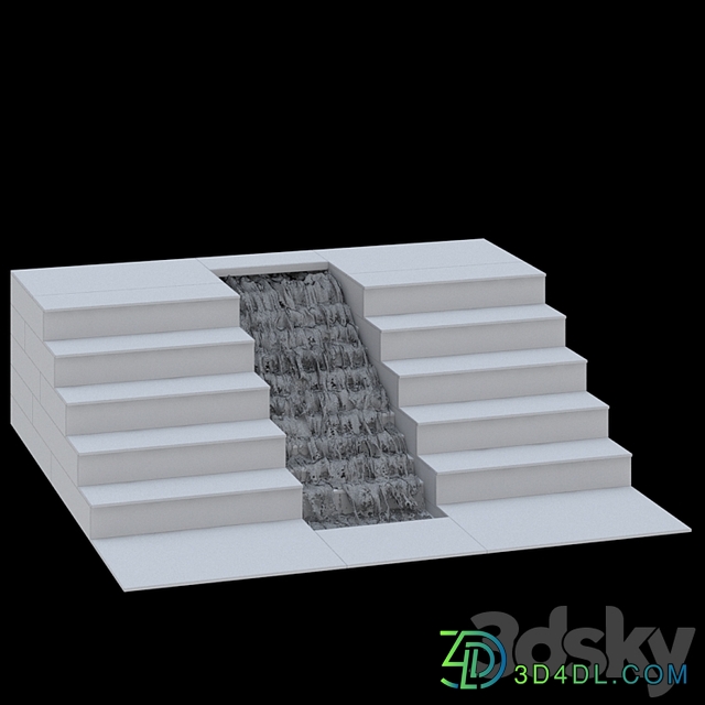 Waterfall fountains stairs 007