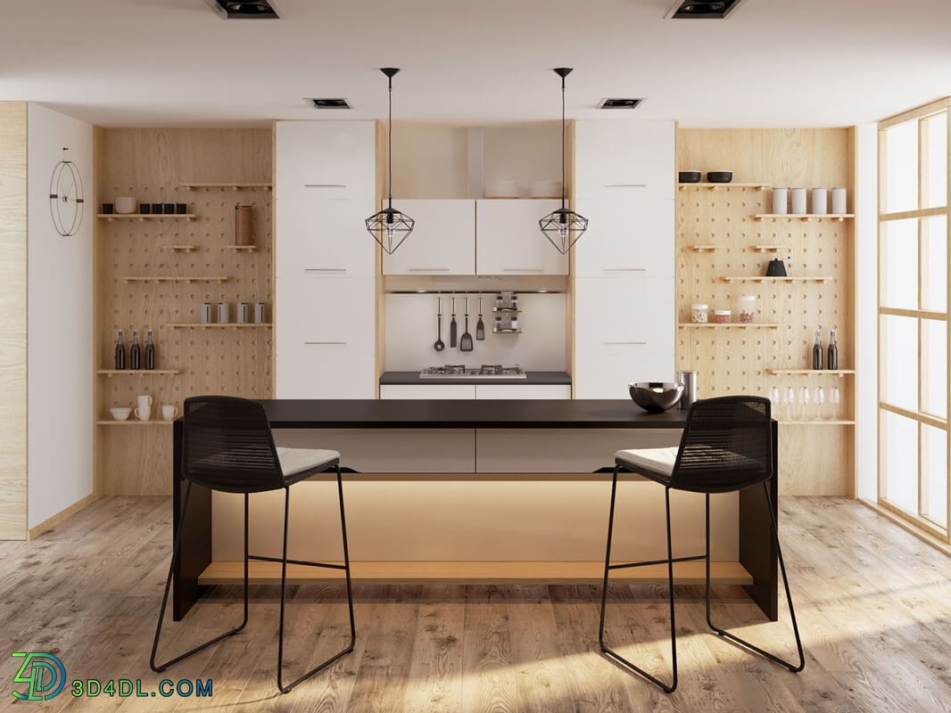 3D Model Kitchen 136 