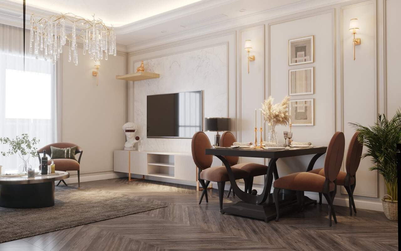  Living Room - Kitchen Interior by Hoang Phuong