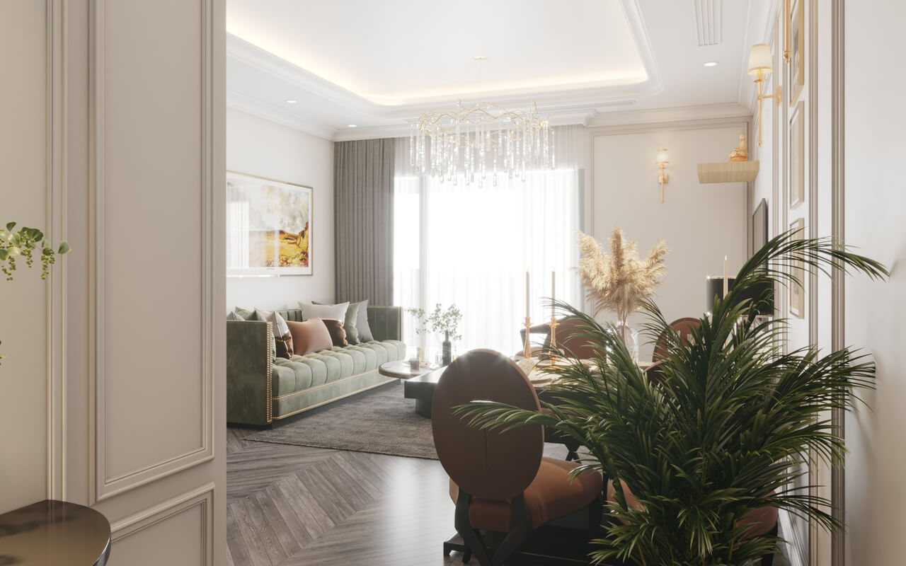  Living Room - Kitchen Interior by Hoang Phuong