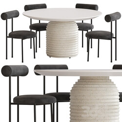 Coco Republic Gothenburg Dining Chair and Mueller Table 