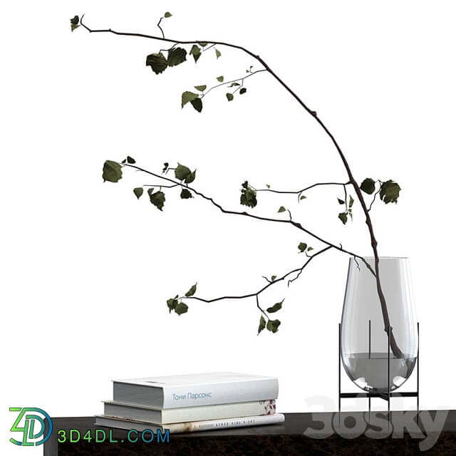Decorative set with branch