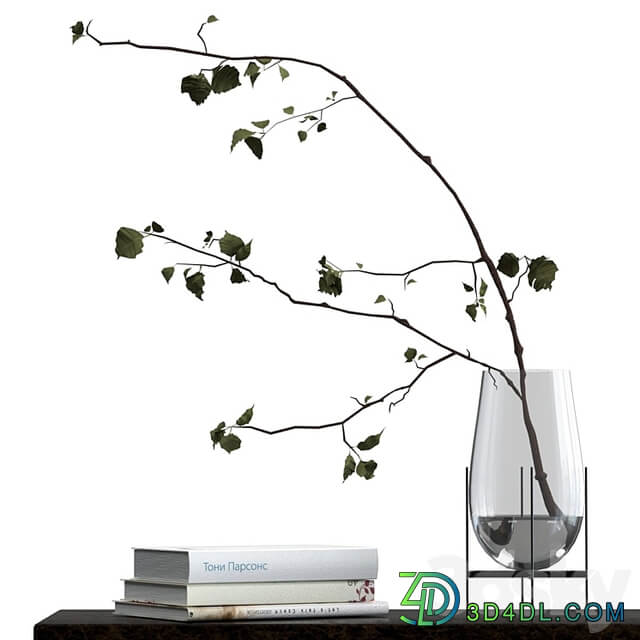 Decorative set with branch