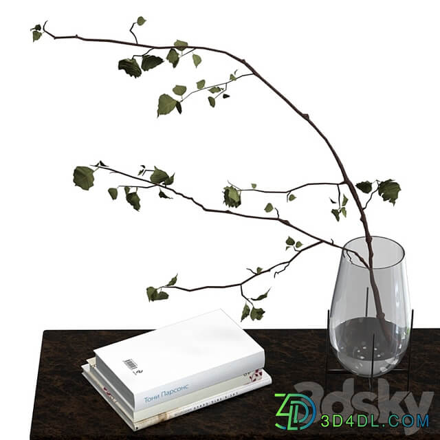 Decorative set with branch