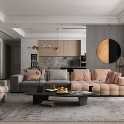 3D Interior Scene File 3dsmax Model Livingroom 337 By HuyHieuLee 