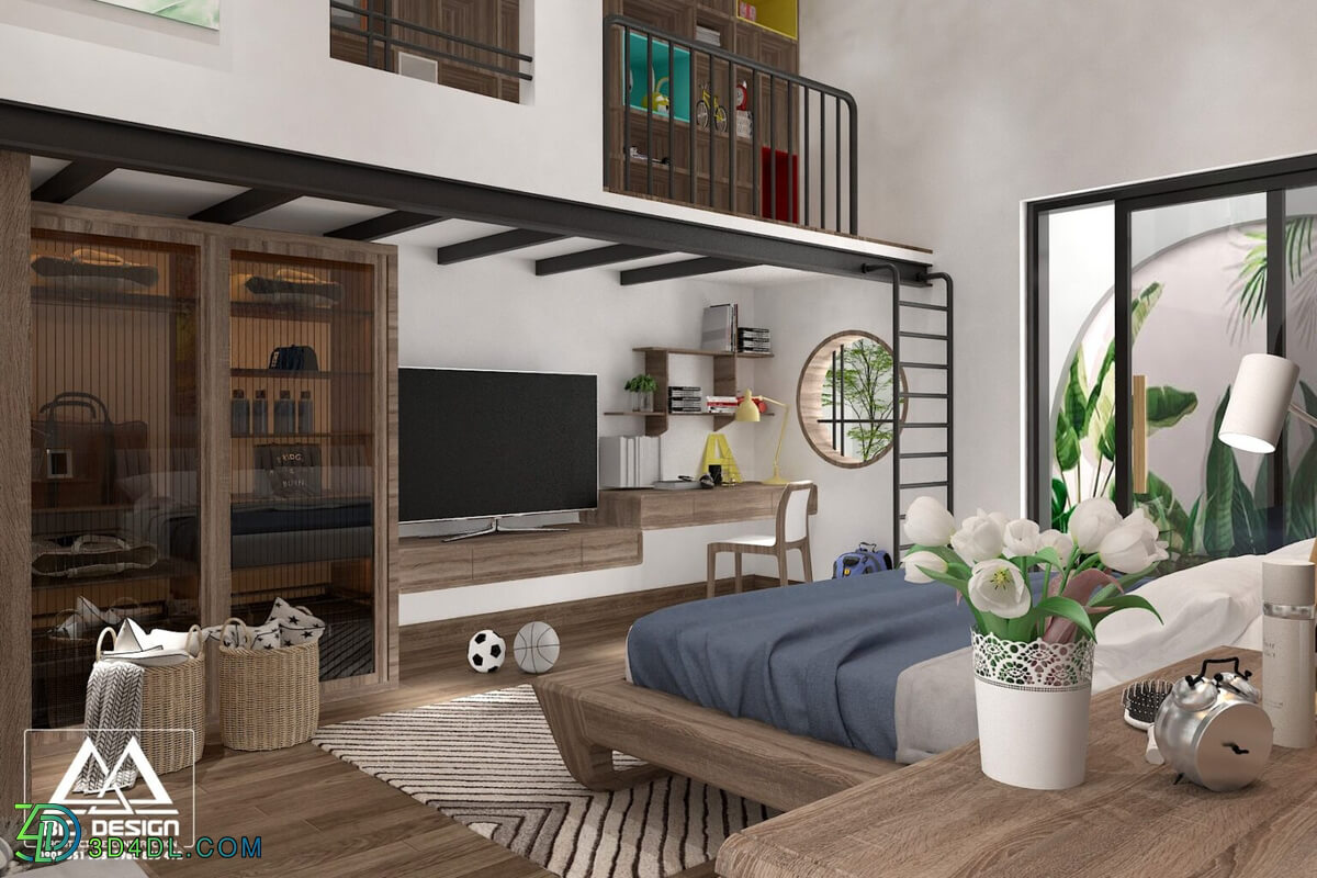 3D Interior Scenes File 3dsmax Model Bedroom 346 By TranDuyAnh