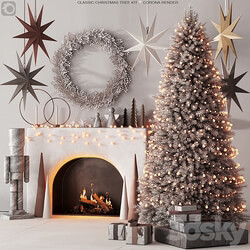 240 happy new year 04 christmas tree mono 01 light CORONA 