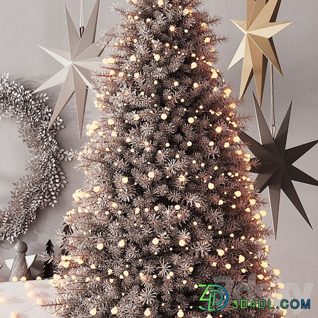 240 happy new year 04 christmas tree mono 01 light CORONA