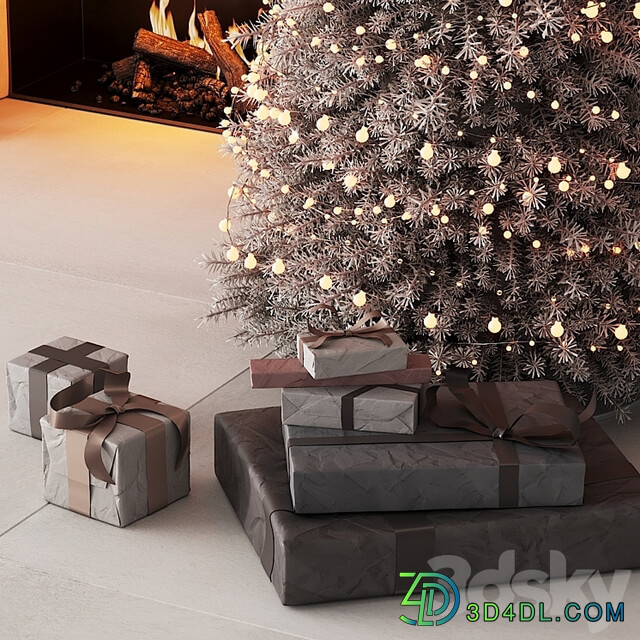 240 happy new year 04 christmas tree mono 01 light CORONA