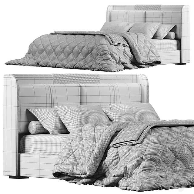 White Wingback Bed By Homary