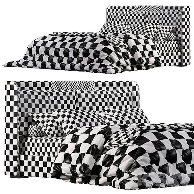 White Wingback Bed By Homary
