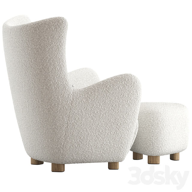 CB2 Bozzi Lounge Chair and Ottoman