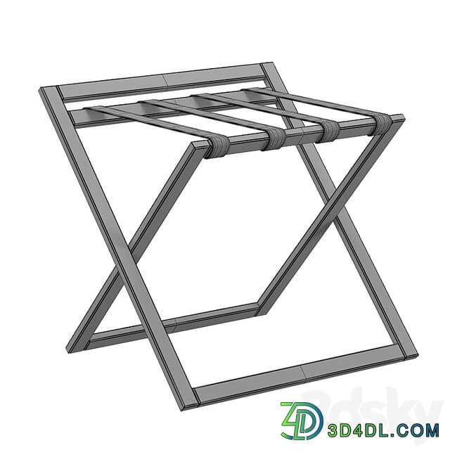 WOODEN LUGGAGE RACK EDUARD