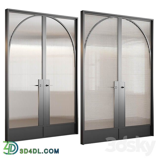 Embossed glass doors №3