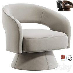 Aracelly Upholstered Swivel Barrel Chair 