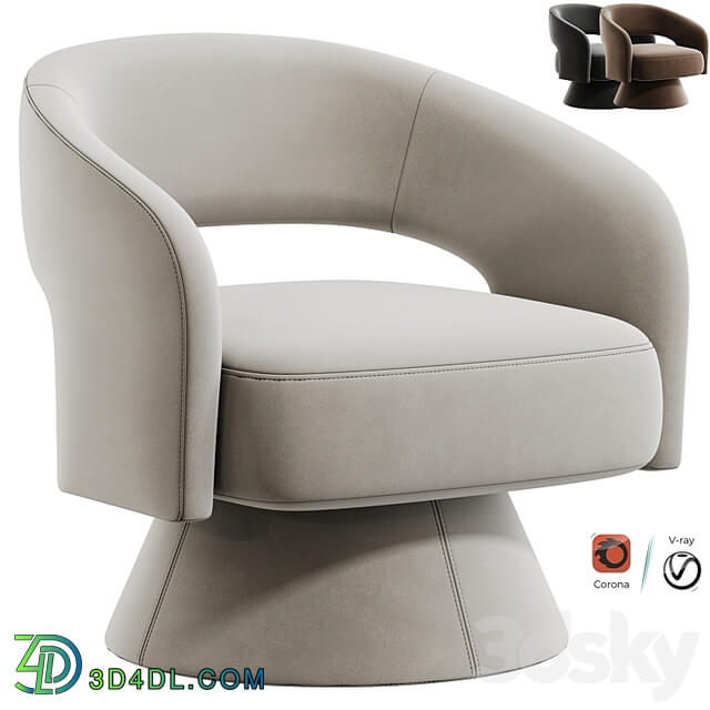 Aracelly Upholstered Swivel Barrel Chair