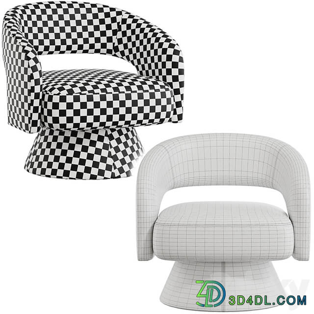 Aracelly Upholstered Swivel Barrel Chair