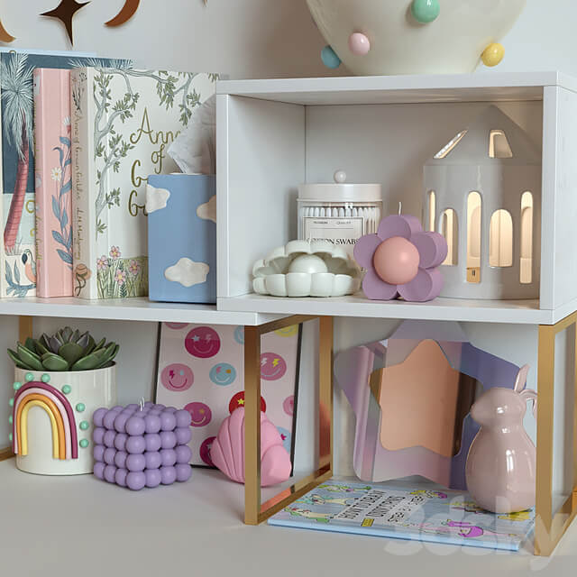 Girl pink decor set