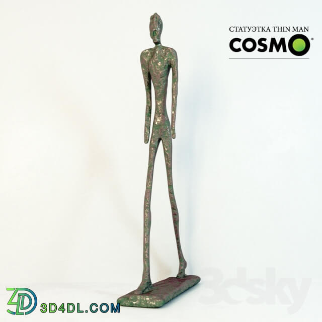 Other decorative objects Figurine Thin man man crossing the area 